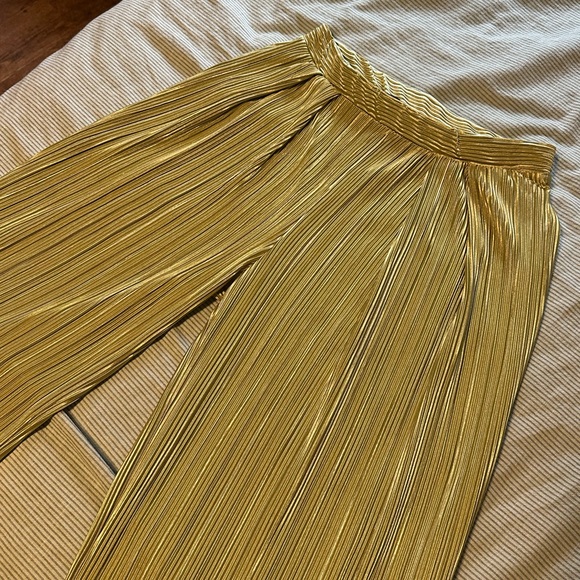 Green Plisse Pants - Picture 3 of 5